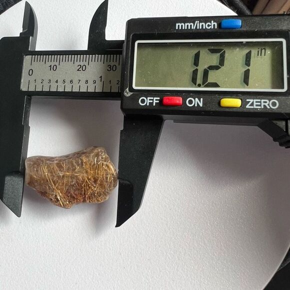 Golden Rutilated Quartz Crystal Freeform (#8) - Picture 9 of 10